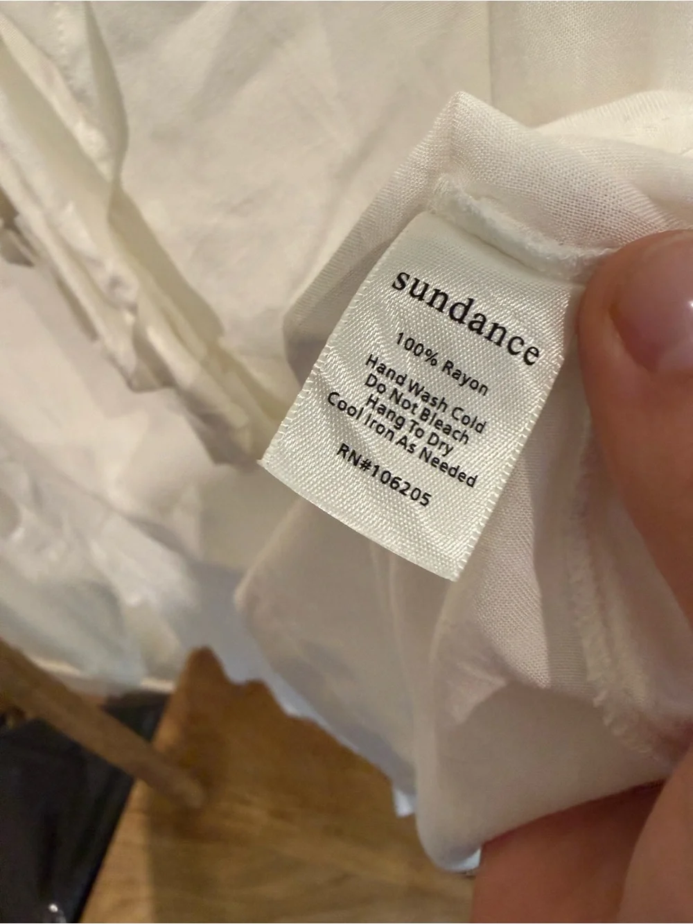 Sundance White Ruffle-Front Button Blouse - Picture 3 of 3